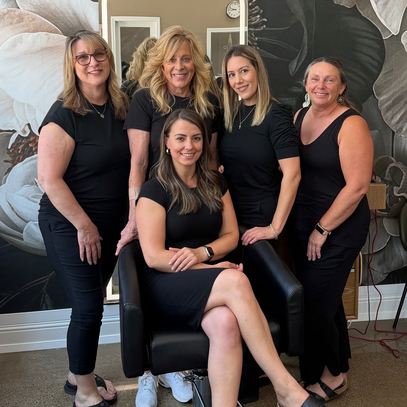 Timi Balla and the styling team at Timi's Beauty Salon